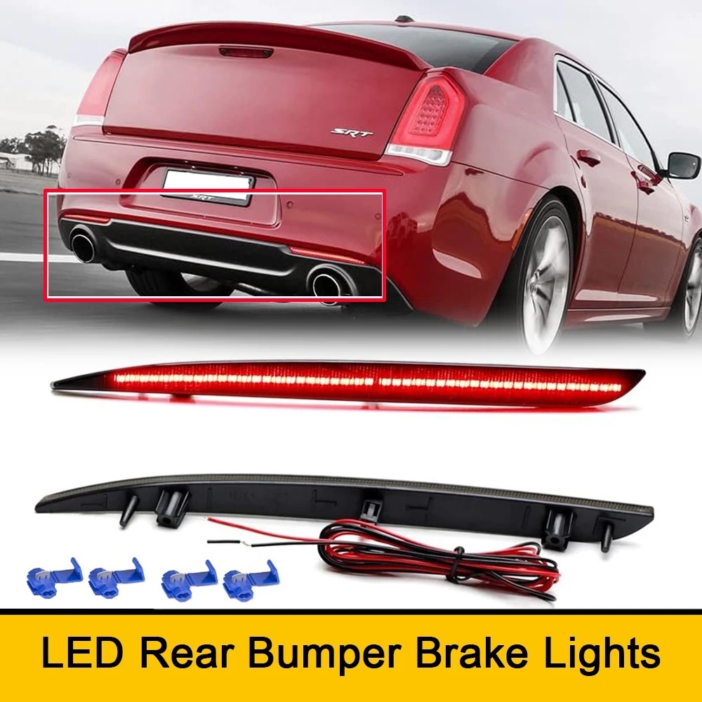 

Задний светодиодный стоп-сигнал с дымчатыми линзами, противотуманные фары, ходовые фонари заднего хода для Chrysler 300 C Touring L 2018, OEM # CH1185104N Предупреждающая лампа остановки красная