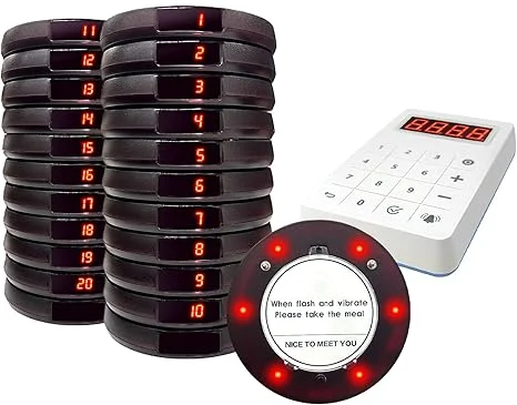 JIANTAO 935 Wireless Restaurant Cafe Coaster Pager Queuing System Guest Call Beeper Paging Hotels Hospitals Clinics Nursing