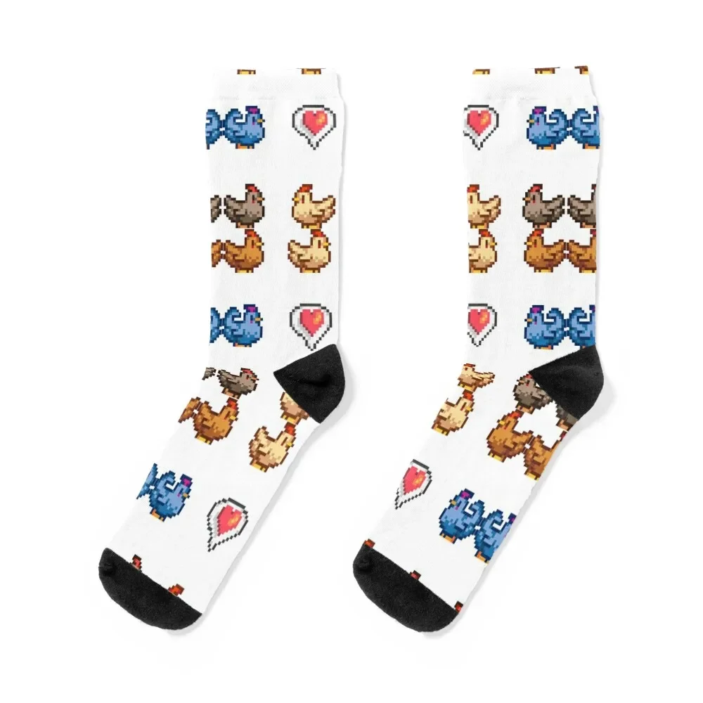 

Stardew Valley Chickens Socks cartoon floral custom sports Girl'S Socks Men's