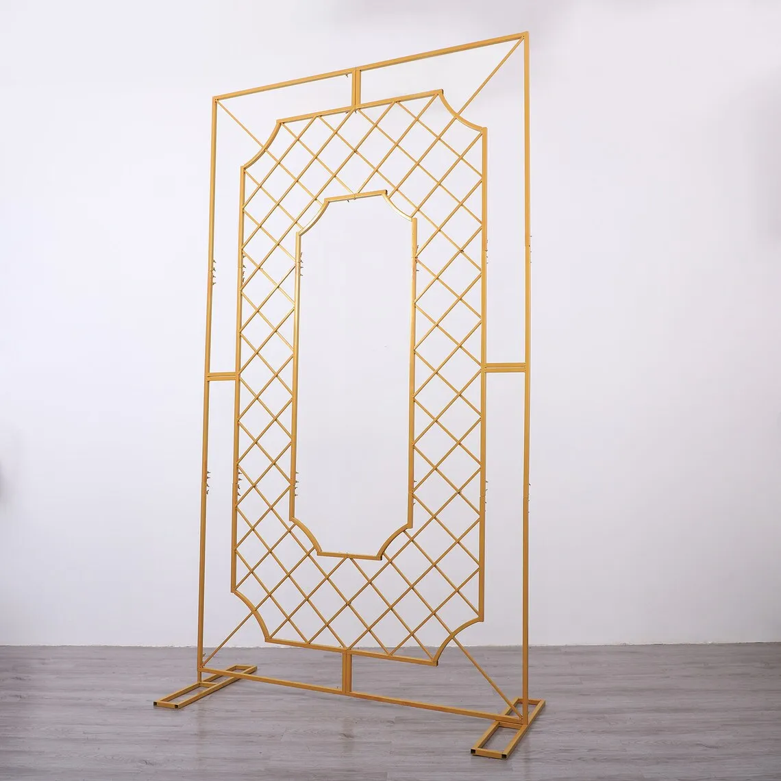 Flower Metal Stand, Shiny Gold Arch Frame, Wedding Background Shelf, Baby Party Display Stand, Square Arch, Home Decoration