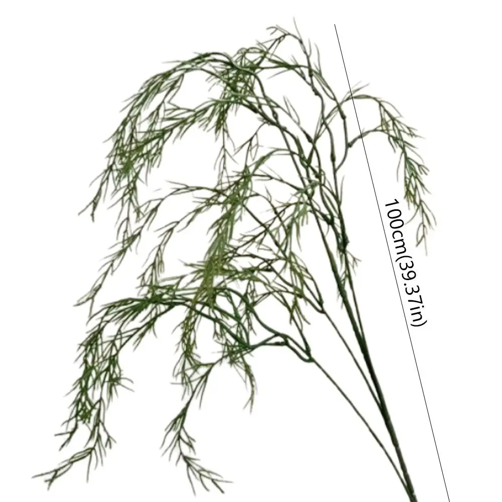 100cm Artificial Reed Grass Branches Real Touch Handmade Simulation Reed Grass Plants Elegant Realistic Fake Green Plants