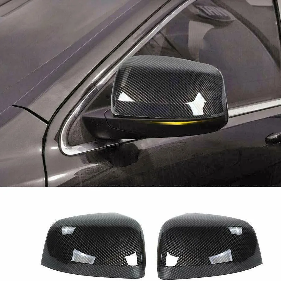 

2011-2019 2020 For JEEP Grand Cherokee Dodge reversing mirror, mirror shell with shiny black carbon pattern cover