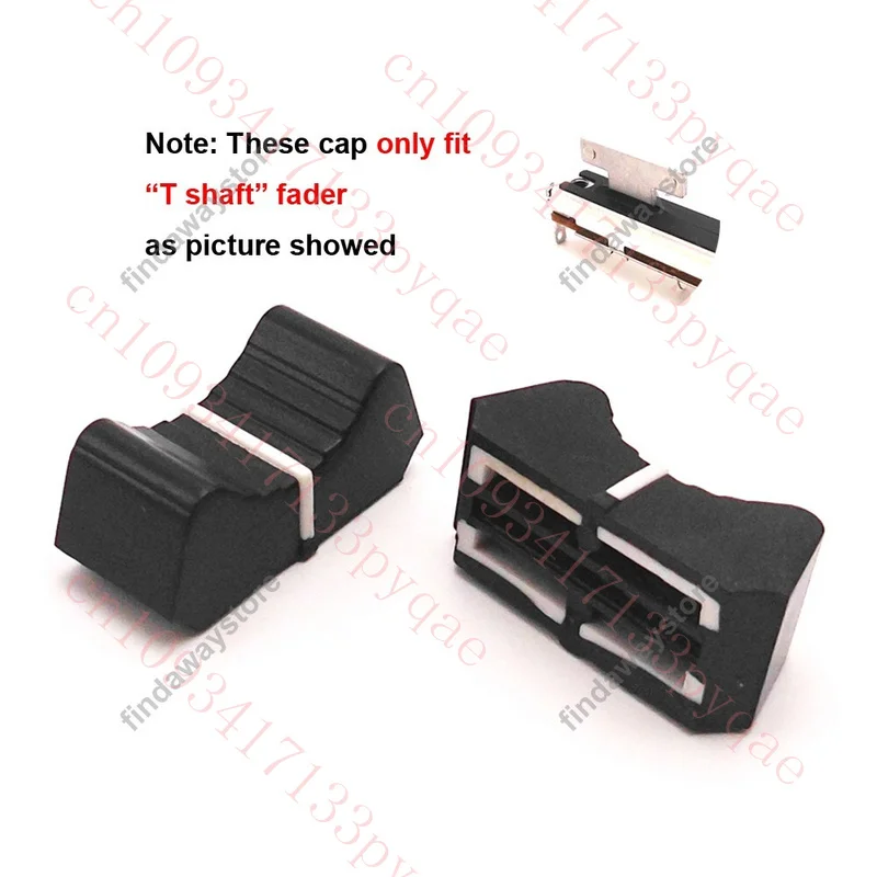 18pcs Straight Slide Fader Knob Cap For Yamaha Allen & Heath  Soundcraft(Black)