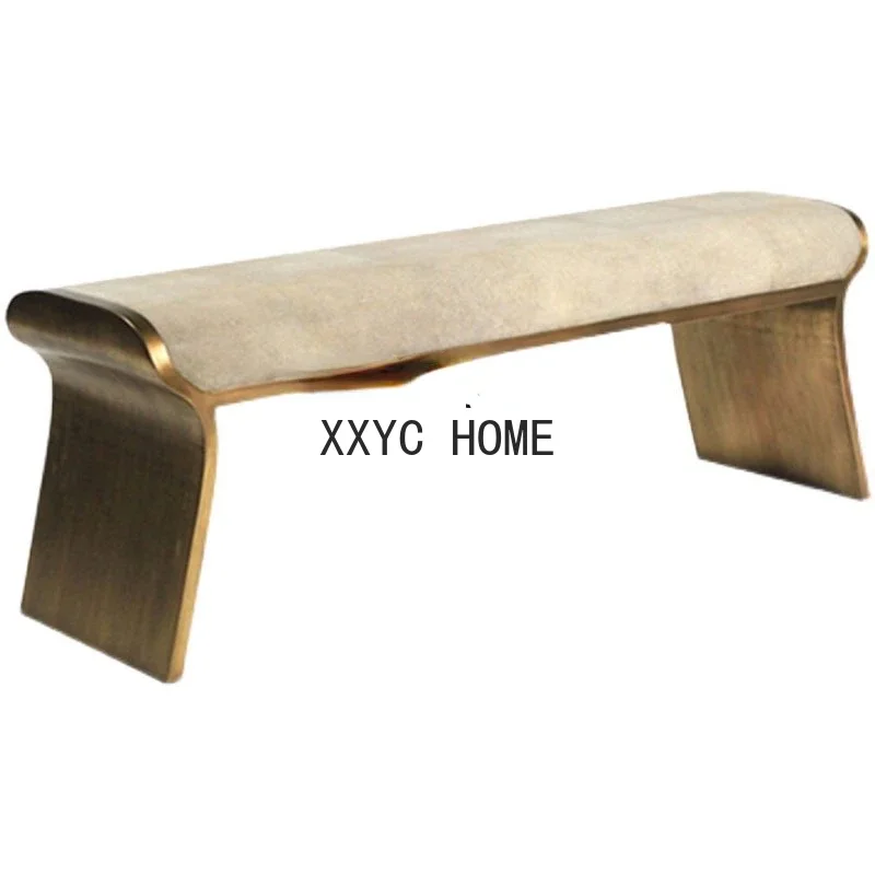 

Light Luxury Shoe Changing Stool Pedal Stainless Steel Small Low Stool Post-Modern Personality Bench Tailstock Makeup Stool
