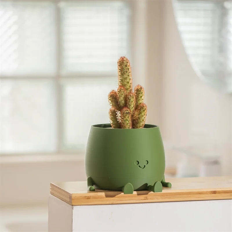 3.14" Happy Face Planter Handmade 3D Printed Cute Guitar Planter Theme Succulent Pot For Guitar Lovers
