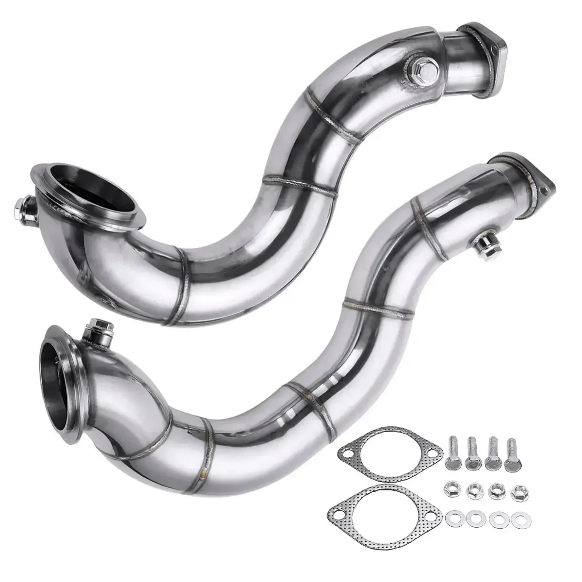 3'' Exhaust Catless Turbo Exhaust Pipe Twin Downpipe For BMW 135i 335i Z4 N54 E82 E87 E81 E90 E91 E92 2007-2012 Body Kit