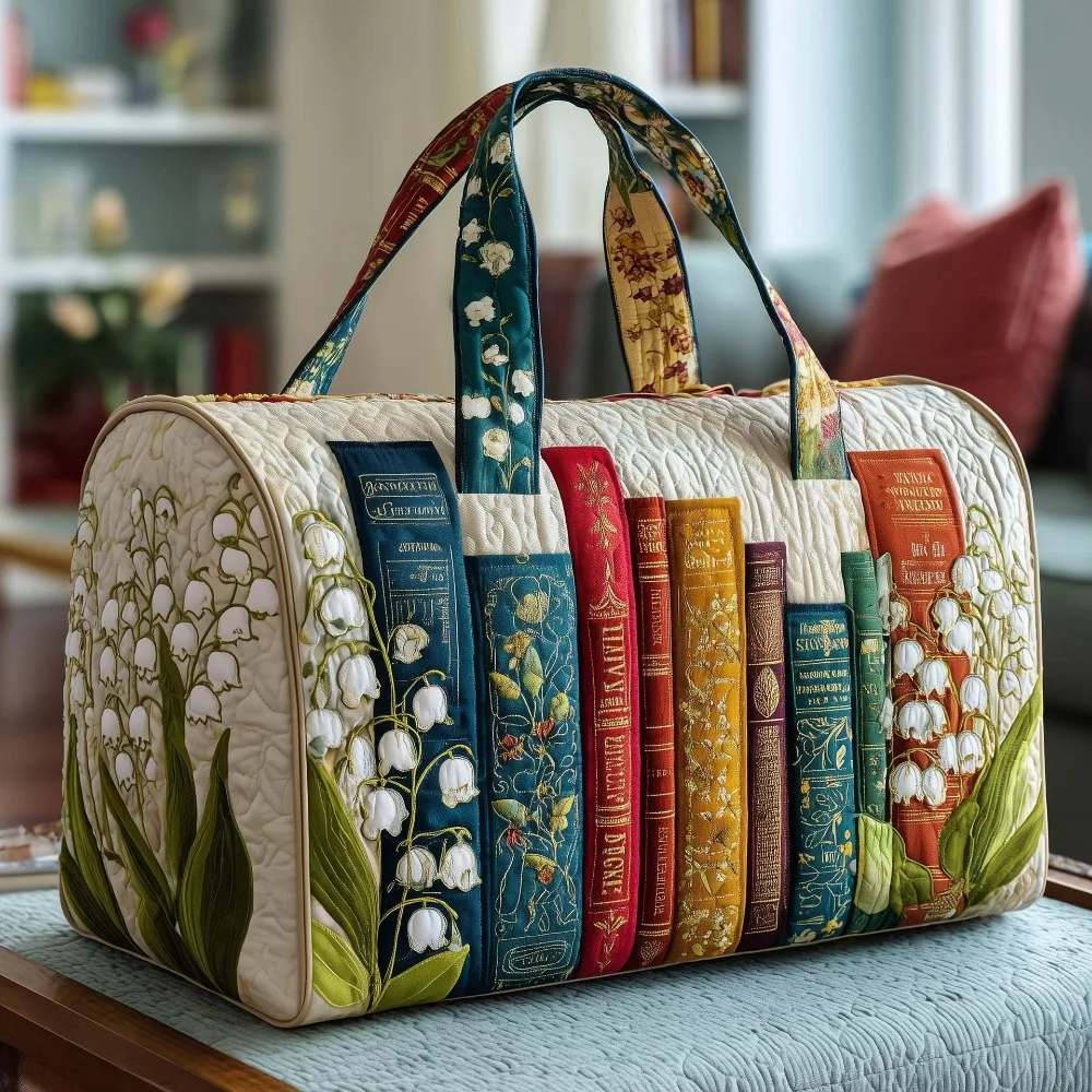 3D Quilted Quilted Travel Bag Printed Design Cotton Material Printed Yoga Bag Spacious Fashion Pattern Duffle Bag Yoga Practice