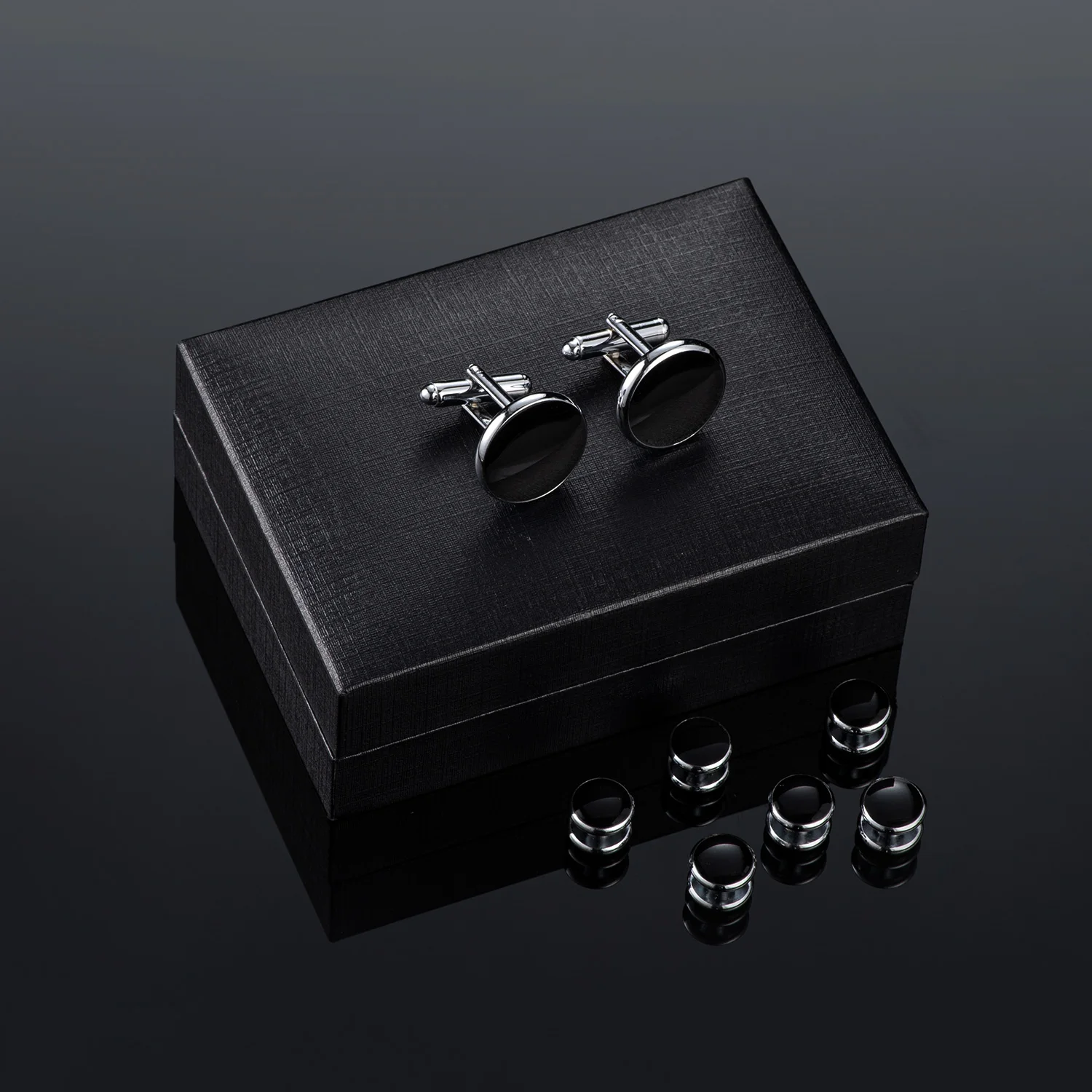 Wedding Cufflinks Tuxedo Studs Set for Men Accessories 1Pair Cufflinks and 6 PCS Tuxedo Studs Husband\'s Shirt Wedding Guest GIft