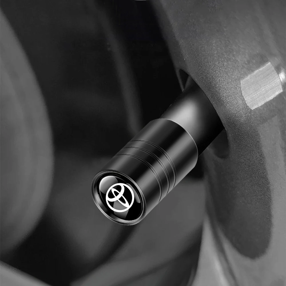 4 قطعة سيارة معدنية عجلة الاطارات صمام قبعات الجذعية غطاء اكسسوارات السيارات لتويوتا برادو أكوا هايلكس كامري Rav4 بريوس TRD فينزا GR يارس #5