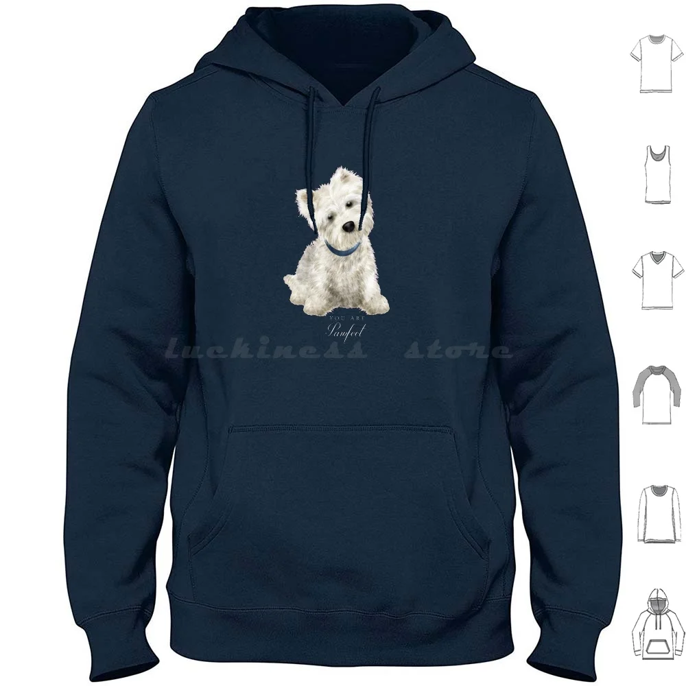 Pawfect Lovely Westie Hoodies Long Sleeve West Highland Terrier Terrier Westie Scotch Terrier White Westie White