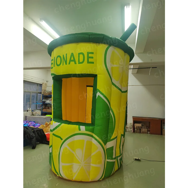 

Надувной лимонный киоск с вентилятором, рекламный товар для мероприятий на открытом воздухе и уличных торговых точек.