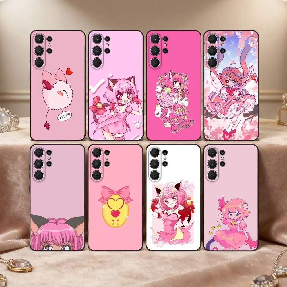 

T-Tokyo C-Comics M-Mew Mew Phone Case For Samsung S26,S25,24,23,22,30,21,10,9,Ultra,Plus,Lite,Black Soft Case