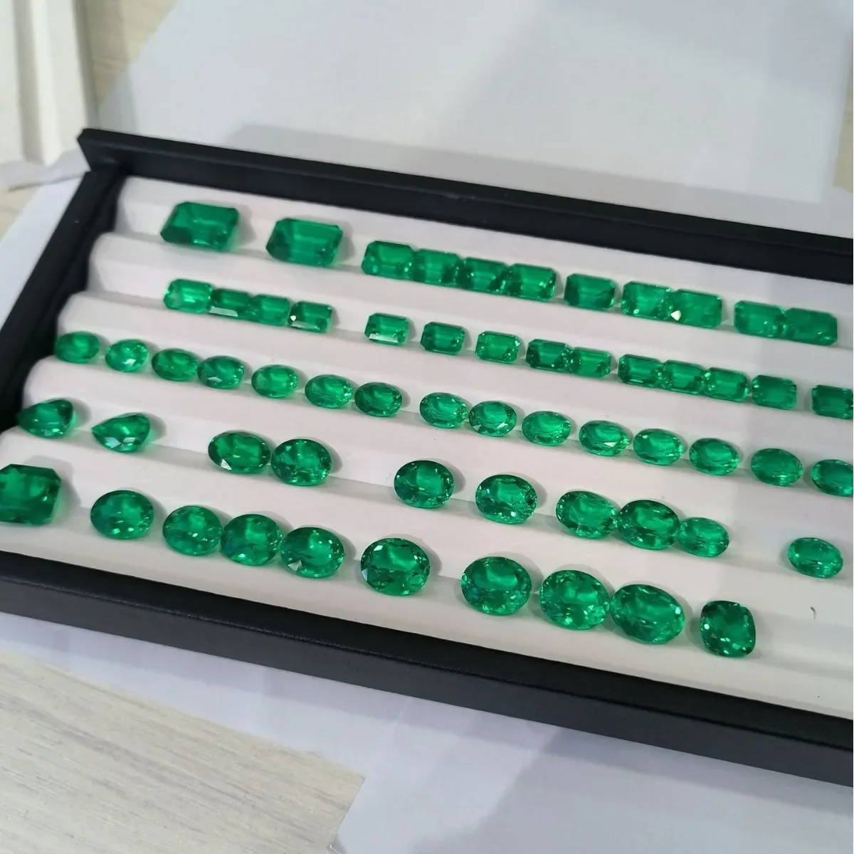 PureNew 0.9 مللي متر-16 مللي متر مختبر نمت كولومبيا الزمرد شكل دائري الأحجار الكريمة مع شهادة AGL حجر عالي الجودة لصنع المجوهرات بنفسك #5