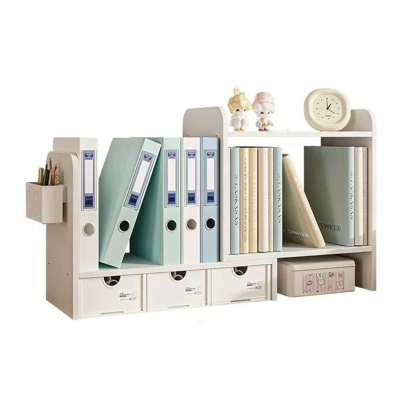 

Desktop bookshelf Shelf Storage bookcase Display shelf Multi-layer retractable drawer type with