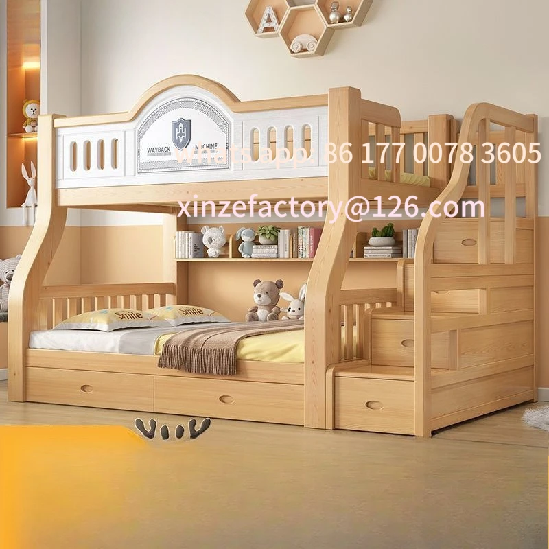 

Customizable upper and lower beds Small apartment children's mother bed Household multi-function high and low dormitory bunkbeds