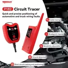 Topdiag P182 Professional Wire Tracer ground Circuit Line Detector Wall Line Finder Cable finder Metal line Locator Continuity