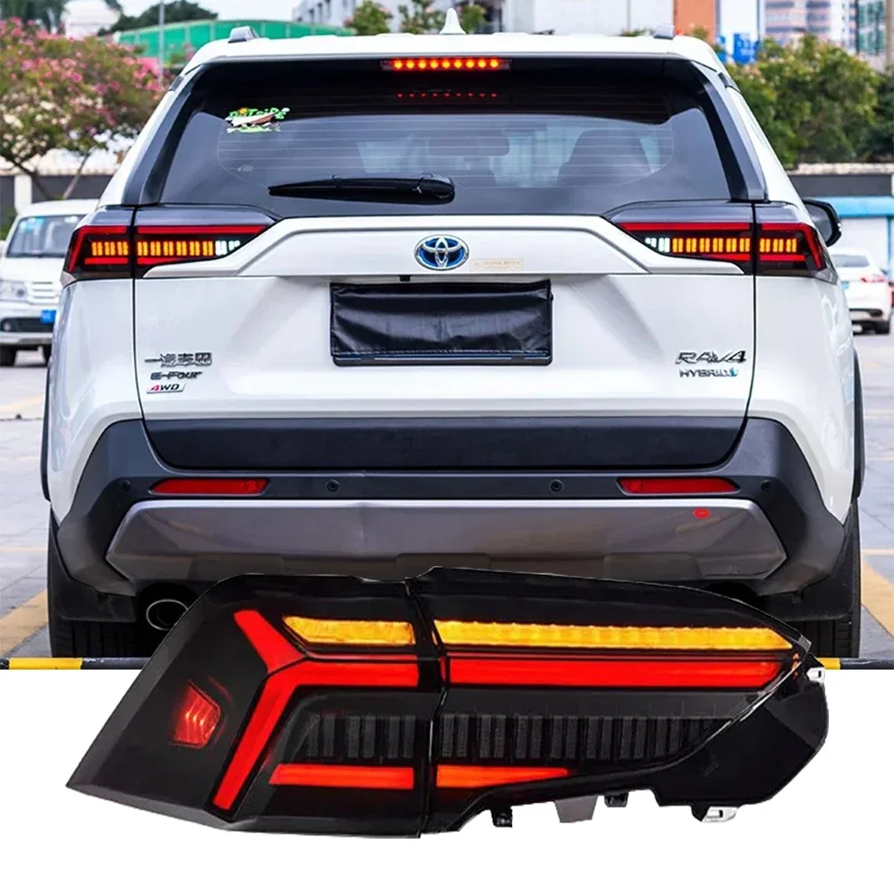 

For Toyota RAV4 Tail Light Assembly 2018 2019 2020 2021 2022 Models Modified Dynamic Running LED Running Water Turn Tail Light