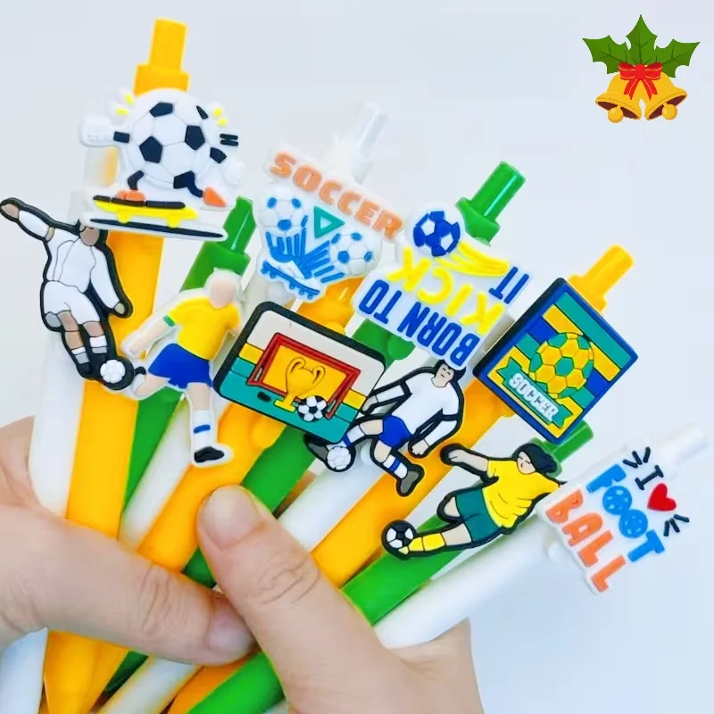 10/20pcs football series ballpoint pens, creative party holiday stationery, office gifts, office pens, comfortable grip
