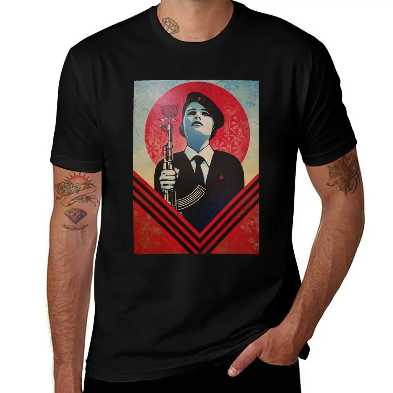

Art by Shepard Fairey, Shepard Fairey Art urbain T-Shirt essential t shirt man t shirt graphic T-shirt