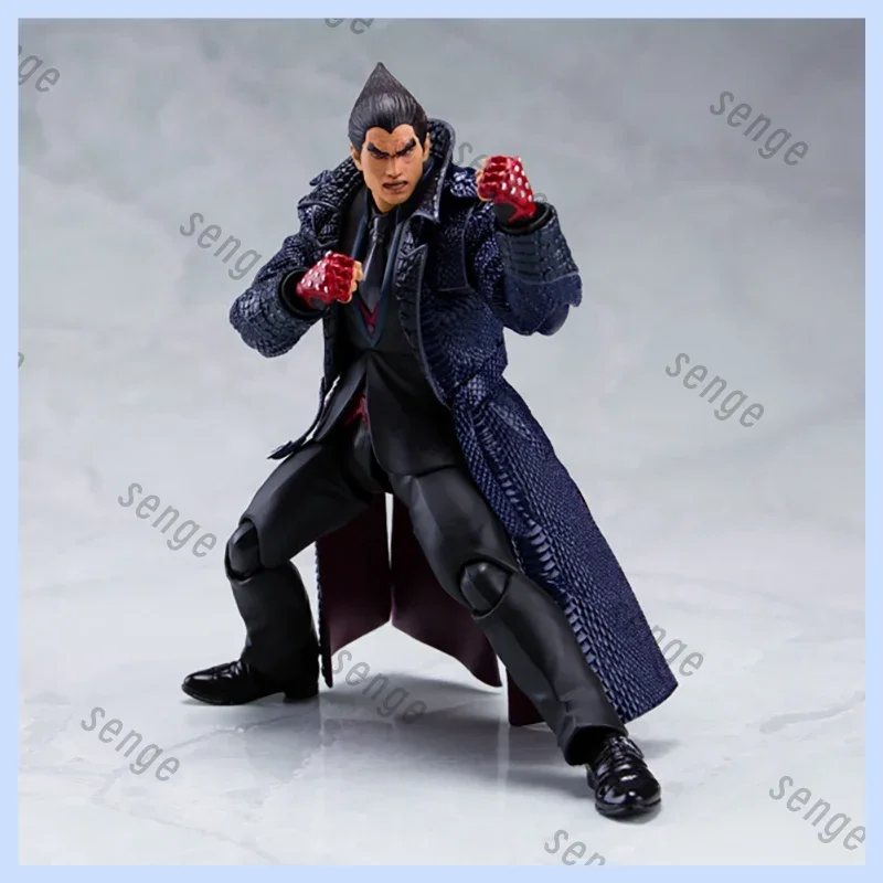 

[Genuine brand new in stock] Bandai SHF Tekken 8 Kazuya Mishima Devil Gene Windbreaker Edition Ornaments Movable Figures Gifts