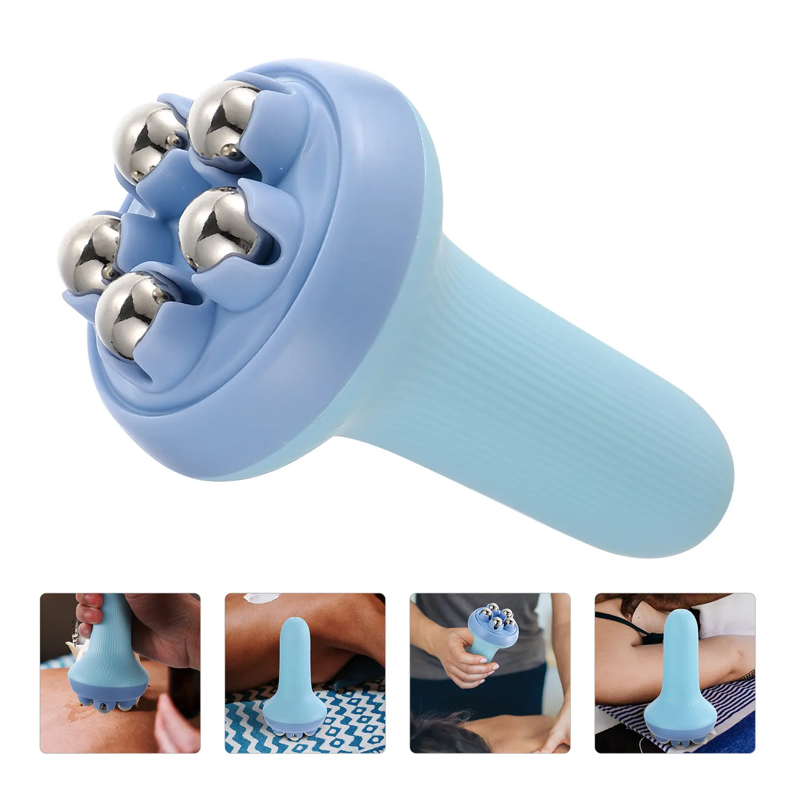

Leg Shaping Massage Roller Portable For Full Body Neck Back Foot Hand Muscle Relief Steel Bead Massager Rolling Tool Body