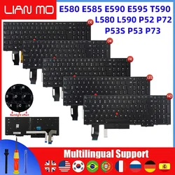 Swedish/Slovenia/Norwegian/Turkish/Switzerland for Lenovo E580 E585 E590 E595 T590 P53S L580 L590 P72 P53 P73 Backligh keyboard