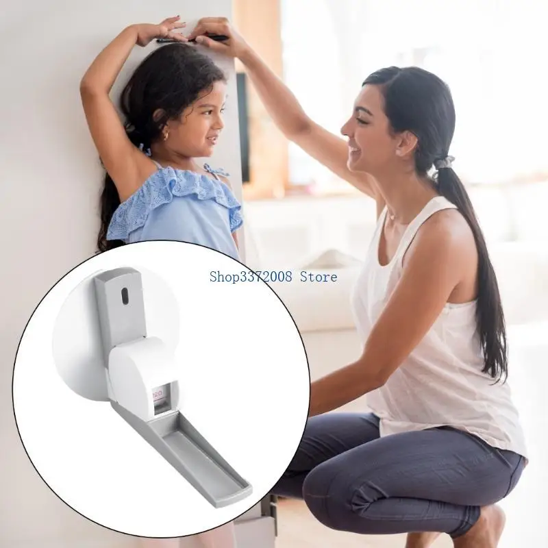  Retractable Height Measuring Tape Height Measurement Meter with Wall Plate Kids Wall Mounted Stadiometer Growth Ruler