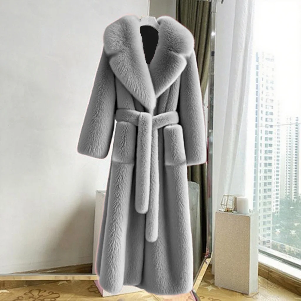 เสื้อโค้ทขนเฟอร์เทียมขนาดใหญ่สำหรับผู้หญิง เสื้อแจ็คเก็ตขนยาวหลวมๆ เสื้อคลุมขนหนานุ่ม เสื้อพาร์กาสำหรับผู้หญิง เสื้อผ้าผู้หญิง ฤดูใบไม้ร่วง ฤดูหนาว 2025