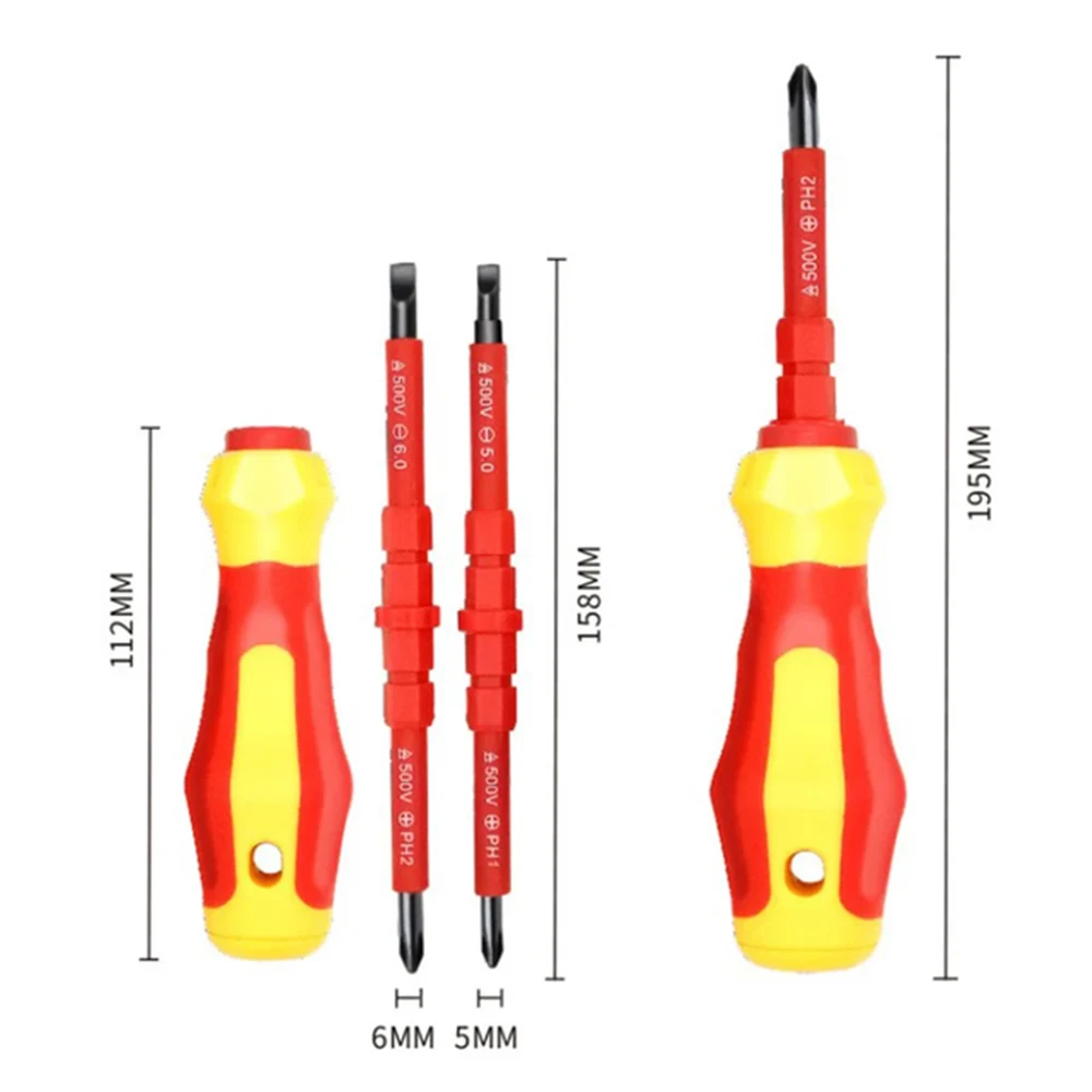 3 pçs chave de fenda isolada combinação ferramenta reparo fenda cruz chave de fenda conjunto mini chave de fenda magnética bits kit ferramentas