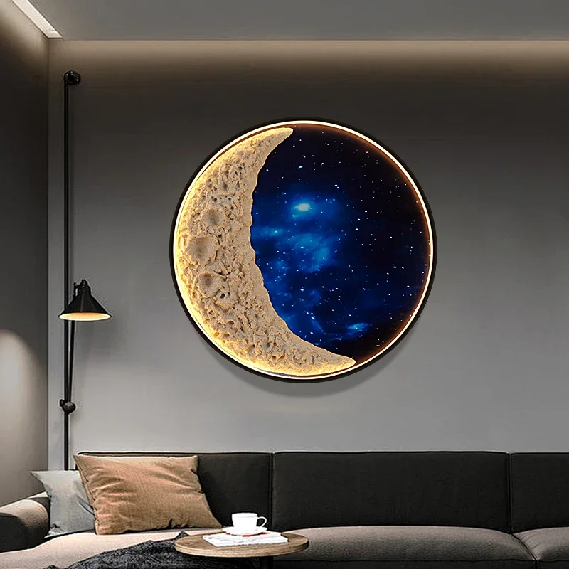 ULANI Modern Picture Wall Light outer space LED Mural Lamp 1 meter diameter Living Room Bedroom Children\'s room Decor Painting