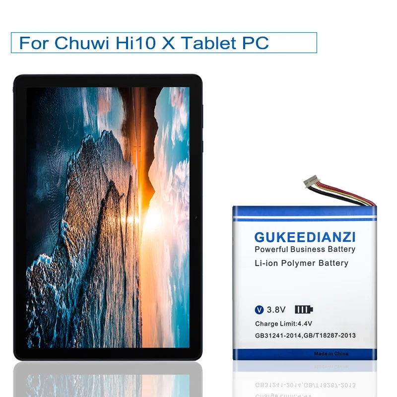 Hi10 X 5300mAh High Capacity Laptop Battery For Chuwi Hi10 X Hi10X Tablet PC Accumulator 7-Wire Plug Batteria + Tools