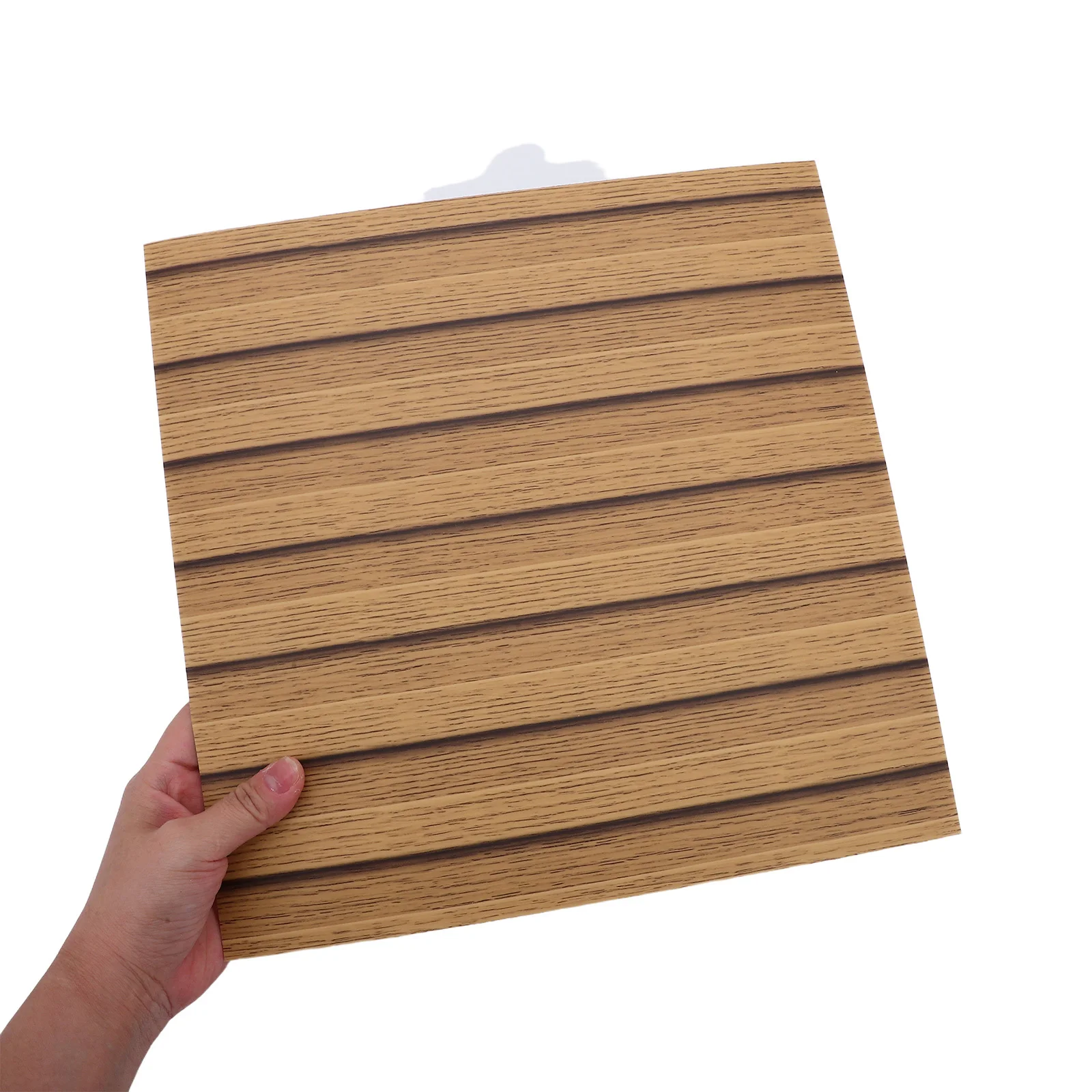

30pcs Faux Wood Wall Panels 11.8X11.8 Inch Peel Stick Waterproof Pet Slat Wallpaper For Bathroom Kitchen Bedroom Wood Grain Self