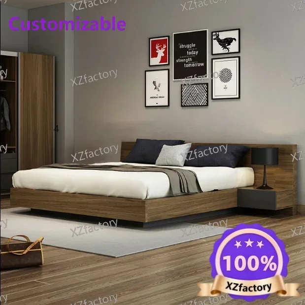 Factory Direct 2026 Top Rated#Nordic tatami floor low bed Japanese-style platform double bed 1.8m master bedroom tatami bed 1.5m