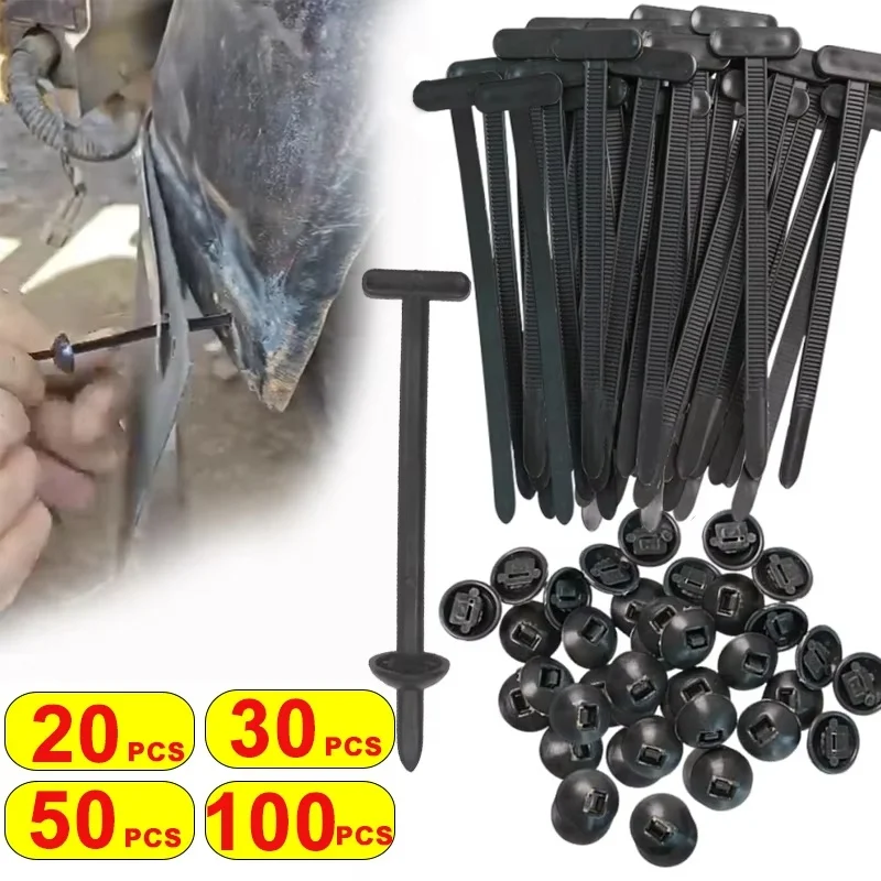 Universal Nylon Cable Tie Buckle Auto Fastener Screw Replacement Clip Car Fender Trunk Engine Guard Panel Wire Management Secure