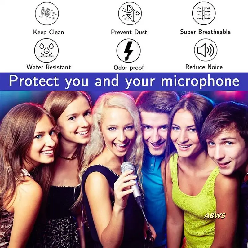 

600Pcs Disposable Microphone Cover Mic Covers Mic Windscreen Protective For Handheld Microphone Karaoke Microphone