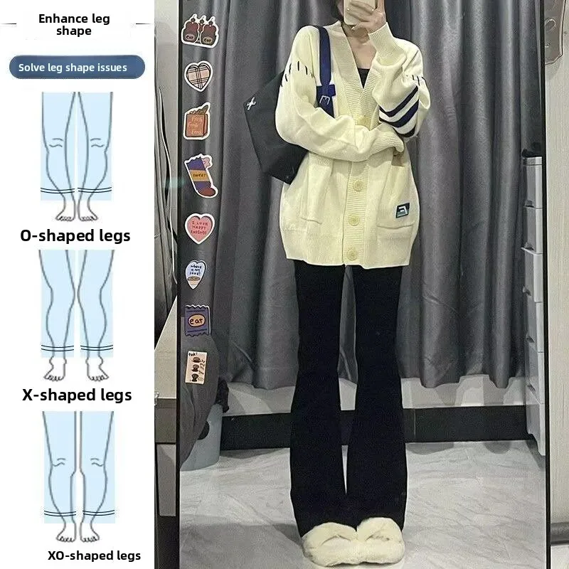 

Прямые джинсы с синими глазами и манжетами, женские осенние новые брюки-трубы больших размеров, подчеркивающие ort Nine Point e