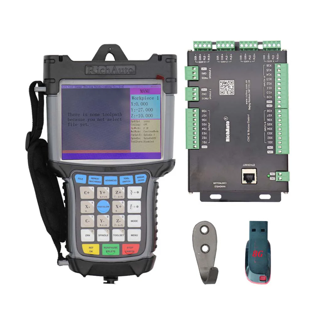 HOT! RichAuto CNC Controller  5inch Multi-color CNC Router Controller DSP B51 A57 A58  3axis 4axis Linkage Support ATC Cylinder