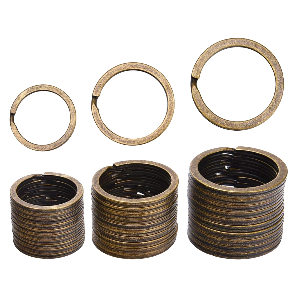 20 Stück Antik Bronze flach geteilter Schlüsselanhänger Ringverbinder Metall Schlüsselanhänger Schlüsselanhänger Clip Schlaufenhalter für Zuhause Autoschlüssel Organisationen