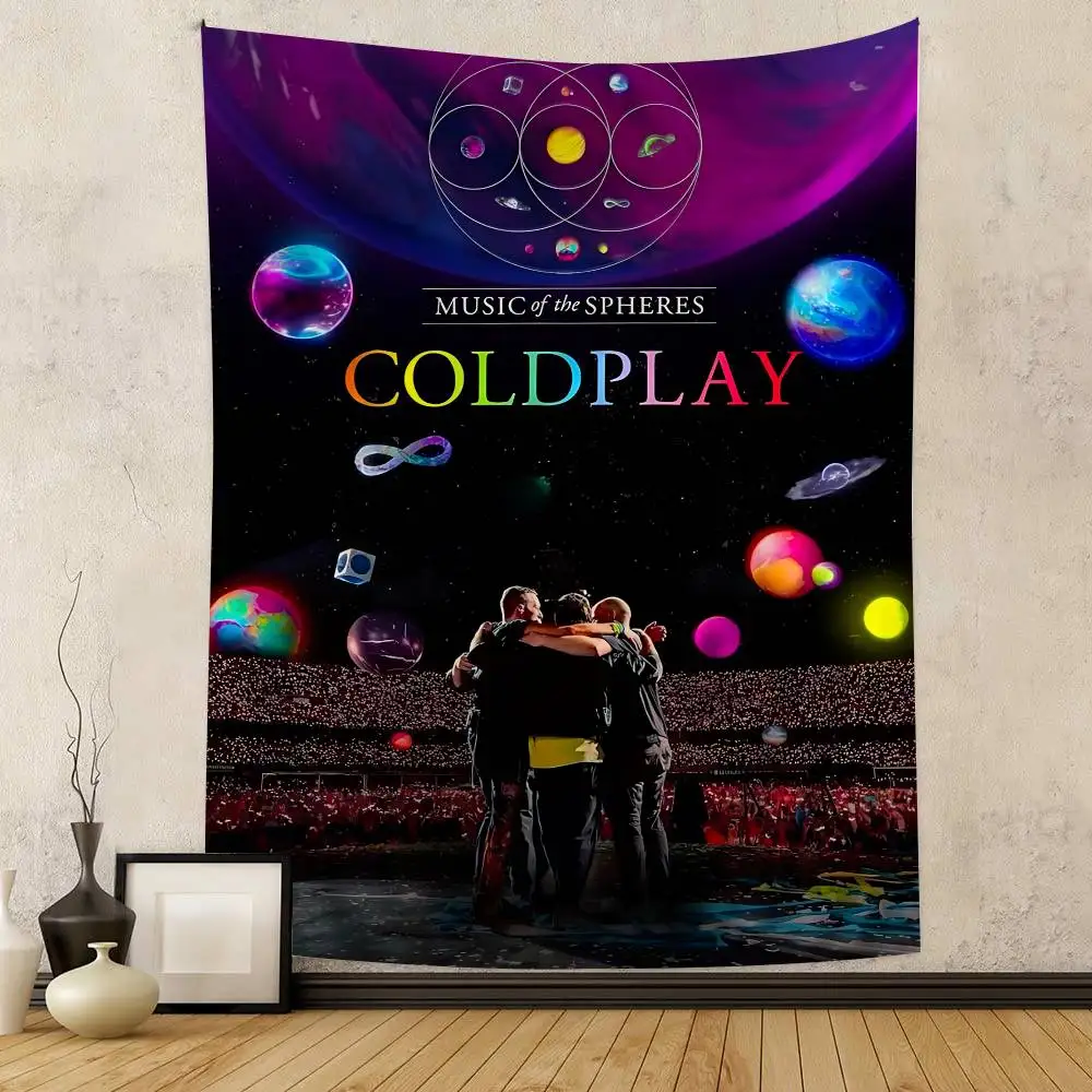 Pop Rock Band C-Coldplay Hanging Bohemian Tapestry Hanging Tarot Hippie Wall Rugs Dorm Japanese Tapestry