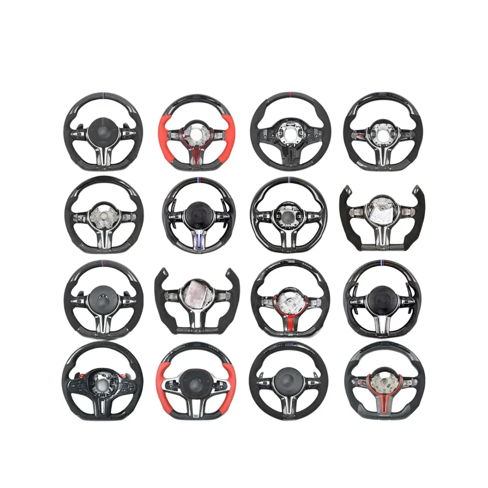 عجلة قيادة قابلة للتخصيص لسيارات BMW E Chassis F Chassis E60 E90 F31 F32 F33 F34 F35 عجلة قيادة من ألياف الكربون التحديثية #5
