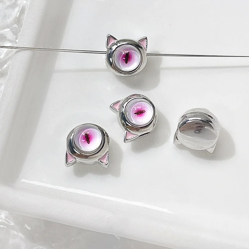 Kiss Jewelry Funny Cat Monster Cartoon Big Eyes Loose Beads for Jewelry Making DIY Bracelet Necklace Spacer Bead Accessories