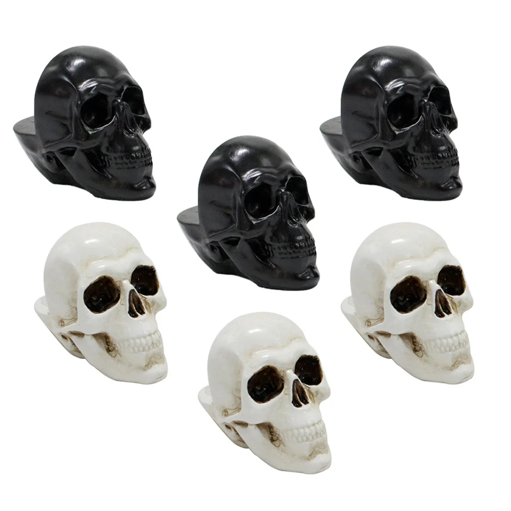 Pies de maceta de calavera únicos, soporte de planta de resina para decoración del jardín del hogar, decoraciones para fiesta de cumpleaños de zombis, 6 uds.