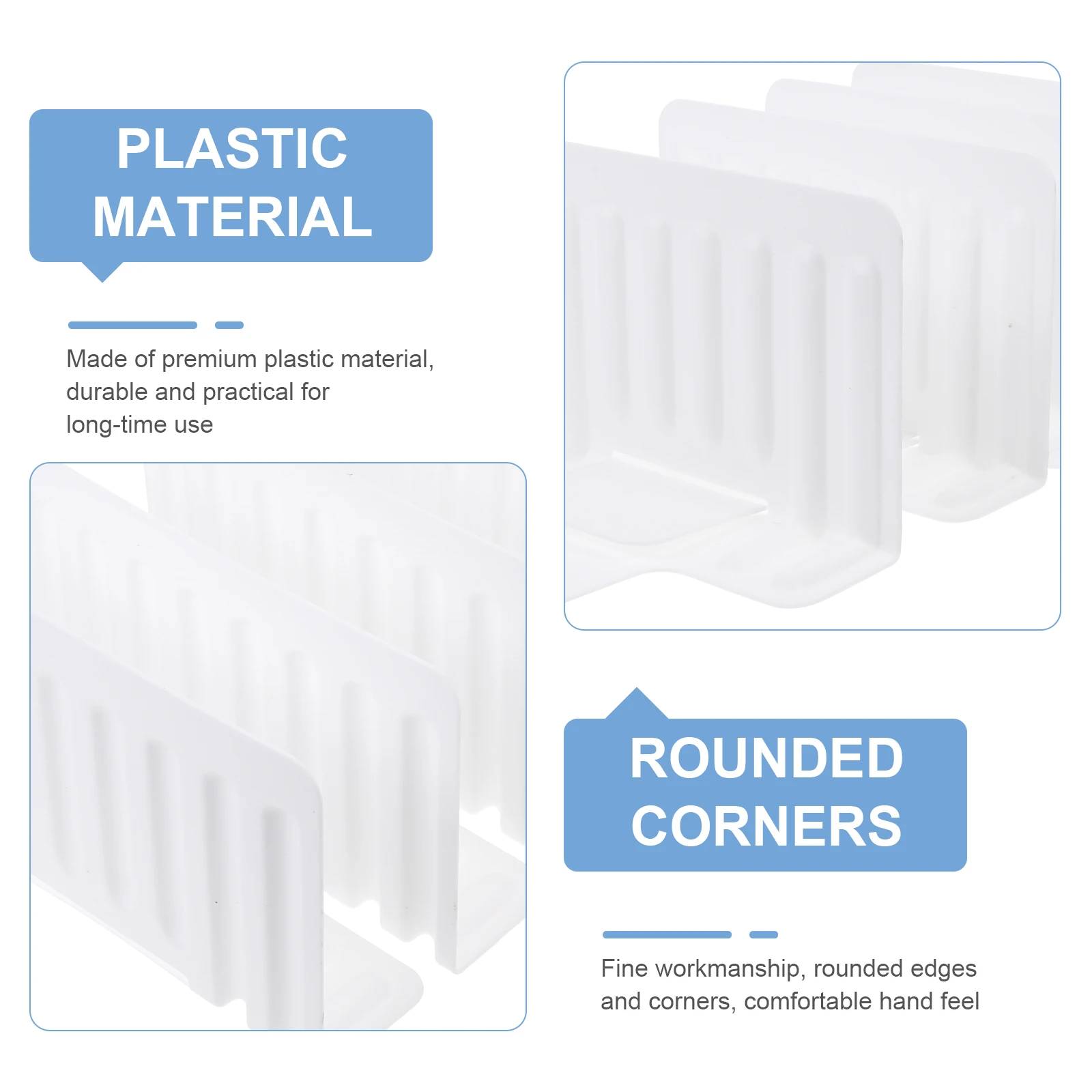 

4 Pcs Partition Plate Plastic Divider Fridge Dividers for Shelves Freezer Drawer Dividing Line Cabinets Shelf Kitchen