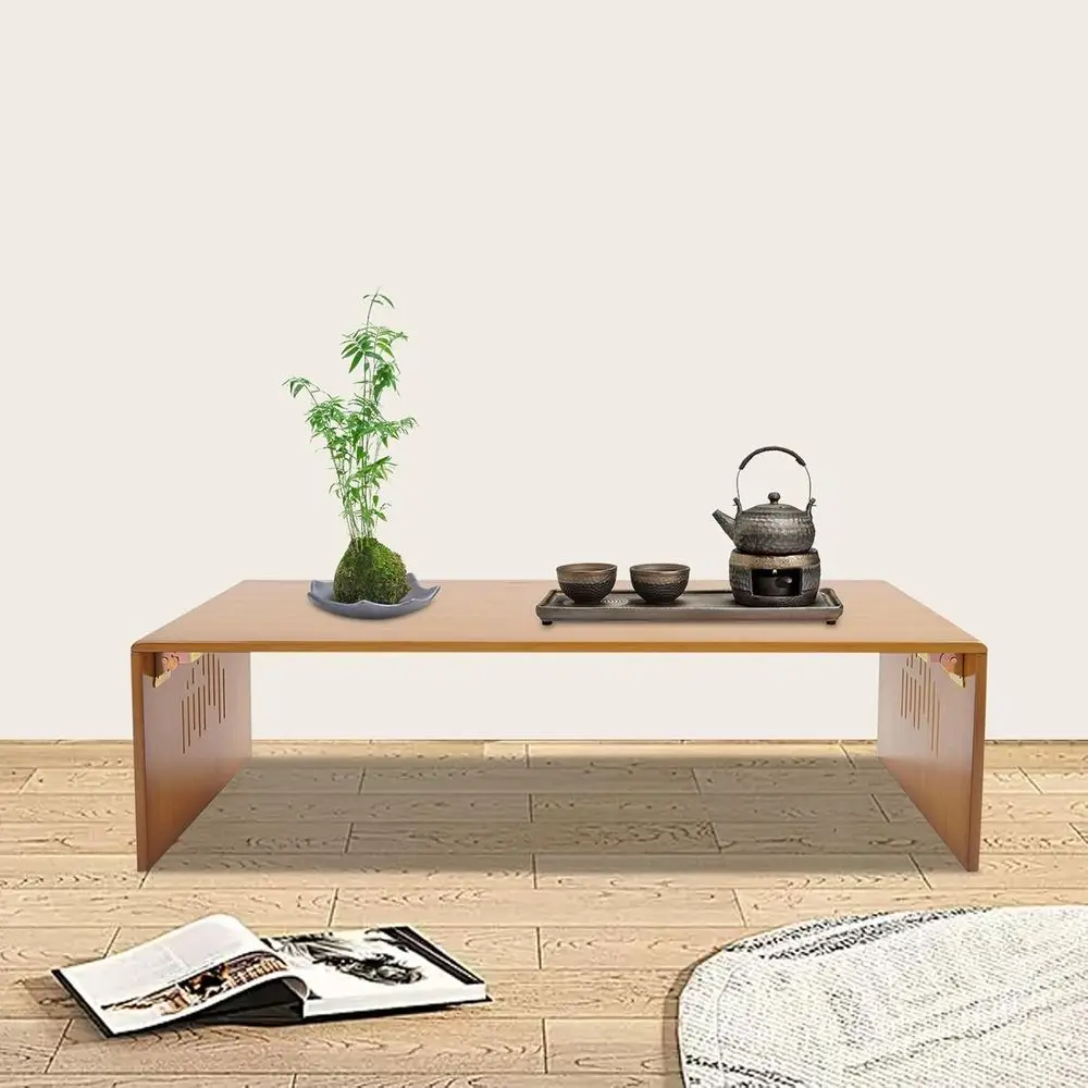 olding Coee Table, 40 Inch Japanese Portable Coee loor Table oldable Bamboo loor Table Solid Wood olding Coee Table with No Asse