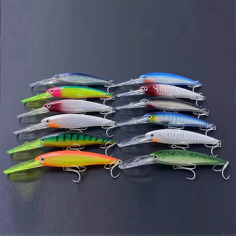 160mm 72.9g Heavy Minnow Trolling Fishing Lure Deep Diving Seawater Trout Isca Artificial Hard Bait Pesca Wobbler Supplies 9130