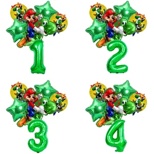 Bản vẽ Super Mario Party Aluminum Film Balloon, Digital Balloon Set, Trẻ em sinh nhật, Nhà nền, 32 10 Bảng bán hàng Super Mario chính - 5