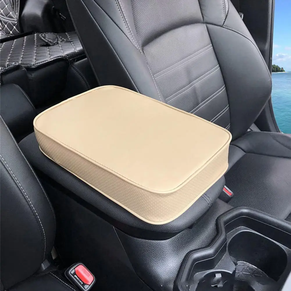 Premium Car Armrest Pad Fine Workmanship Armrest Cover Slow Rebound Universal Faux Leather Car Armrest Pad  Relieve Stress