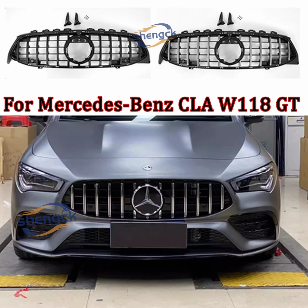 

Решетка переднего бампера для Mercedes Benz CLA W118 2020 + CLA200 CLA260 CLA45, решетка для гонок, стильная решетка GT