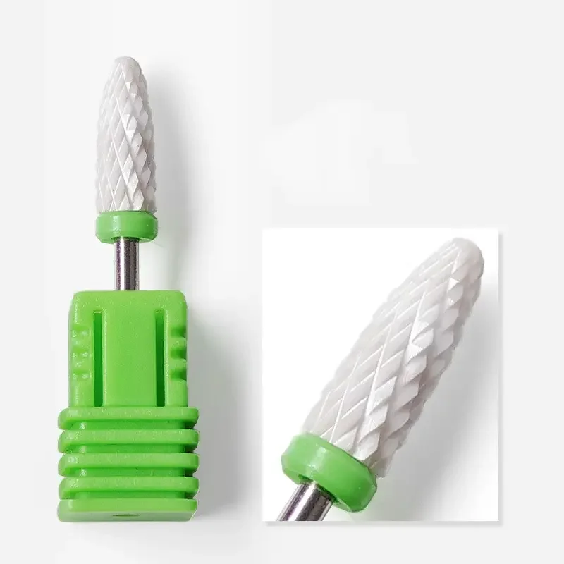 Set di punte per trapano per unghie in ceramica Punte per manicure per rimozione smalto gel Fresa per pulizia pelle morta per attrezzature per strumenti artistici