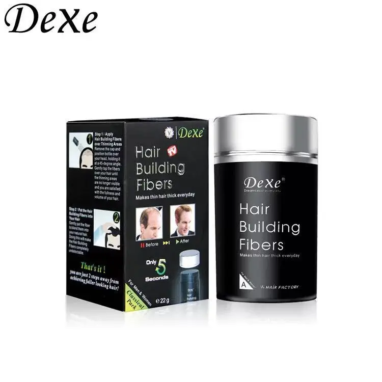 DEXE Fiber Black Thick Hair Treasure Fiber 22g Hair Loss Thick Hair Thin Hair Replacement Fast Hair Transplant Free shipping